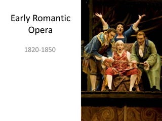 Early Romantic
Opera
1820-1850
 
