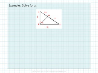 Example: Solve for x.