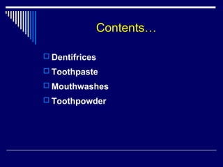 Dental products toothpaste & mouthwash | PPT
