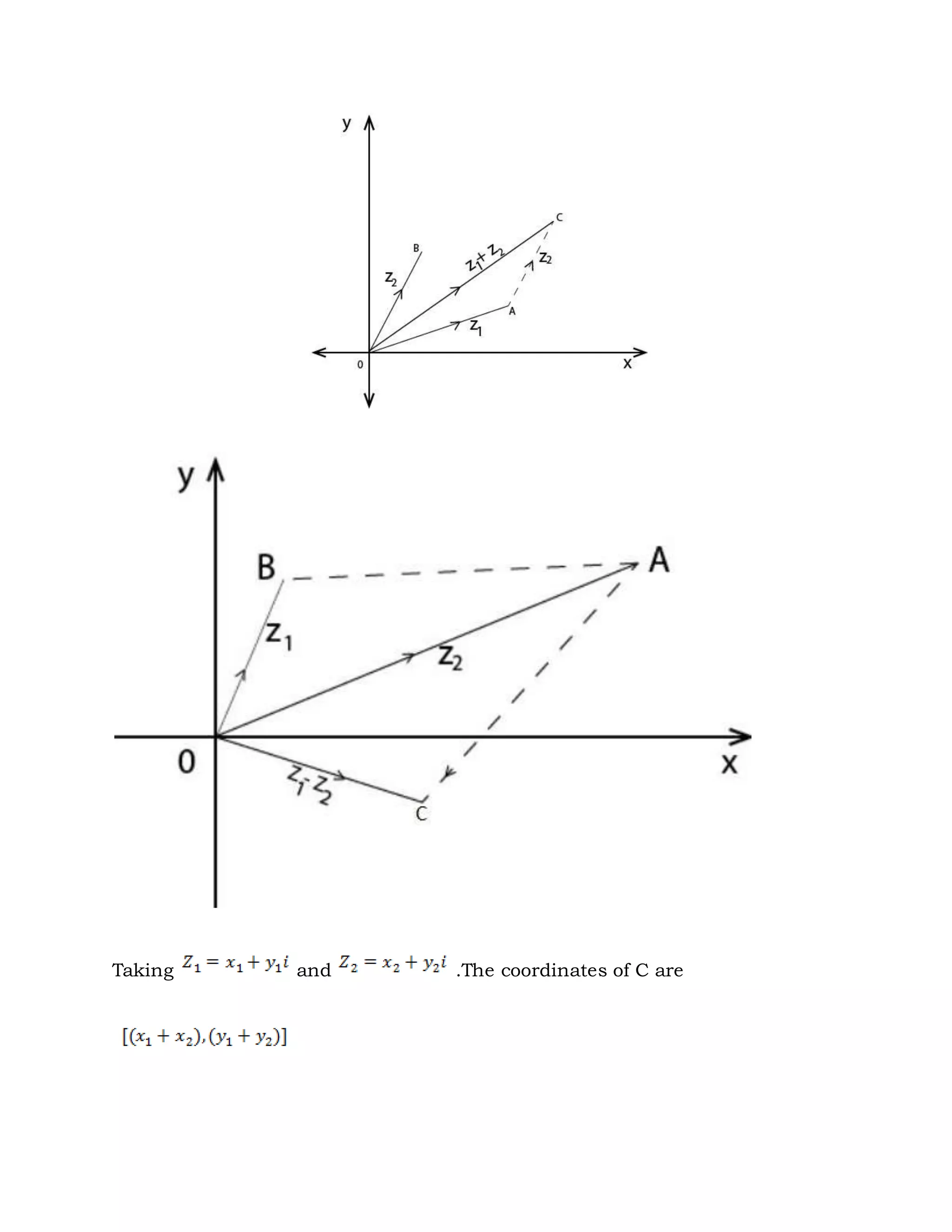 Taking and .The coordinates of C are
 
