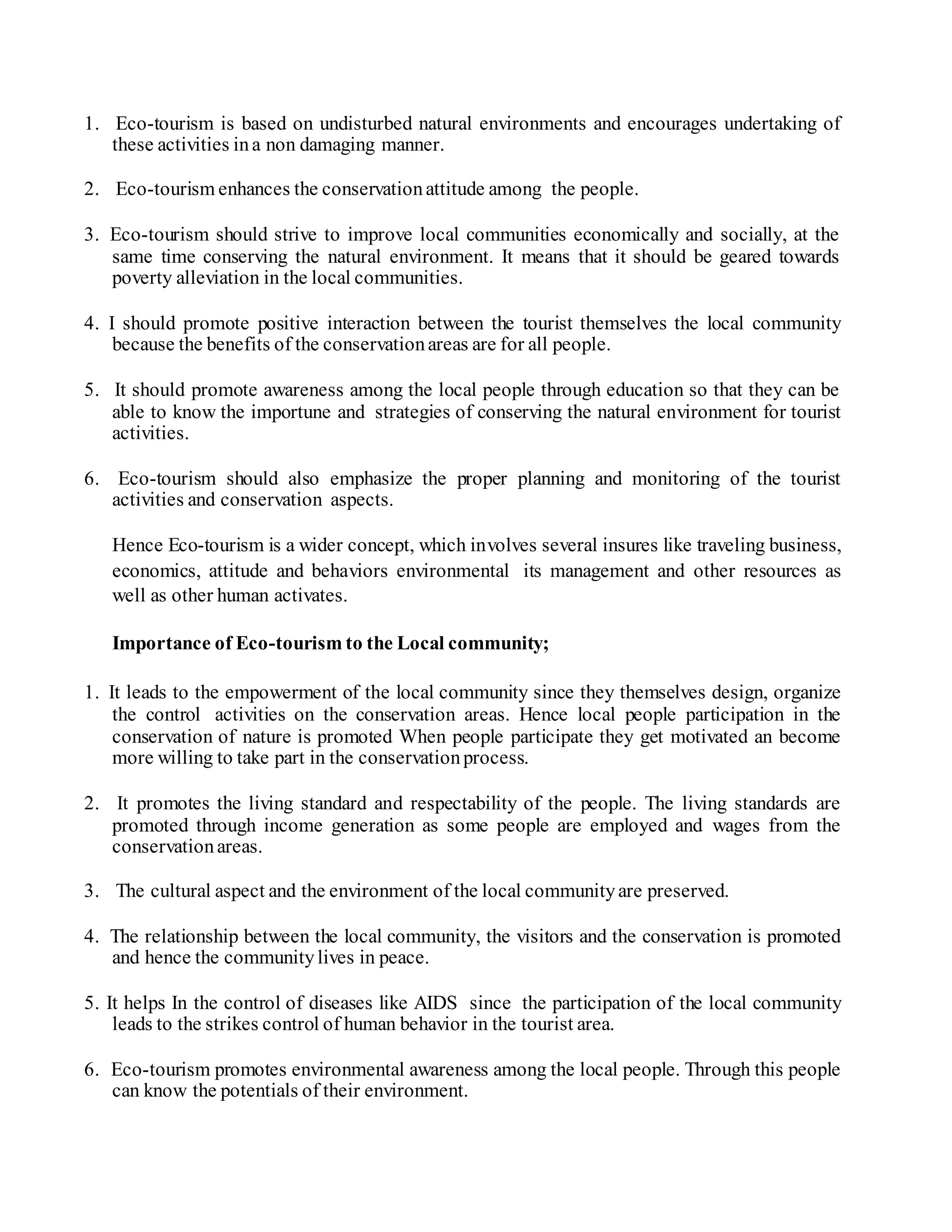 REGIONAL FOCAL STUDIES - 5.7 ENVIRONMENTAL FRIENDLY TOURISM | DOCX
