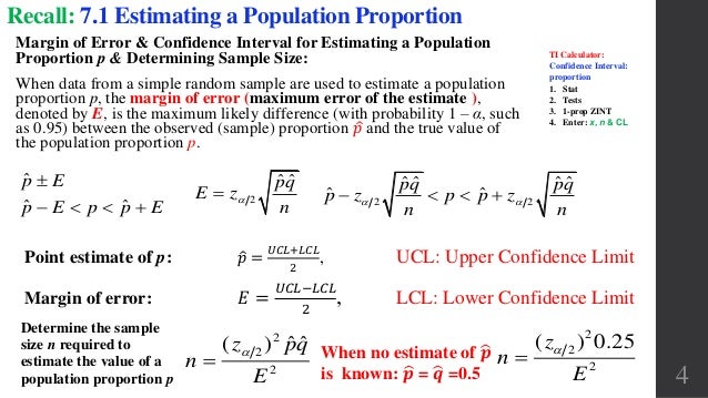 Estimating A Population Mean