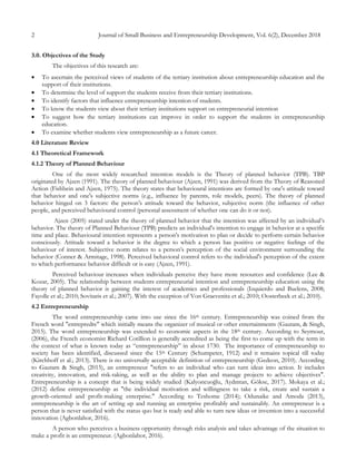 the effect of entrepreneurship education | PDF