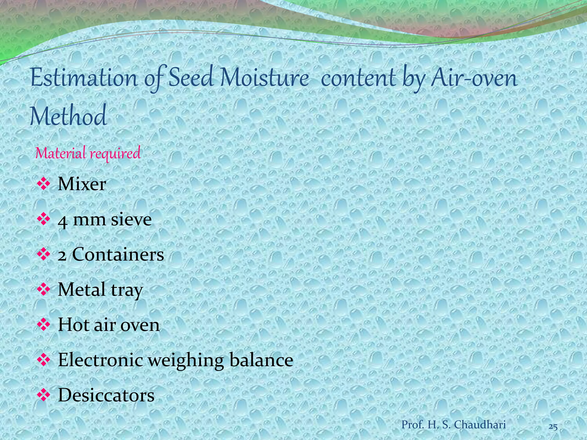 Moisture Content Determination Methods