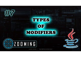 7. java types of modifiers | PPT