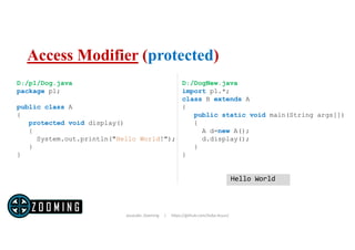 7. java types of modifiers | PPT