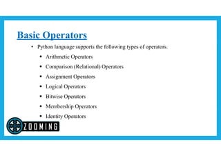 Python Basic Operators | PPT