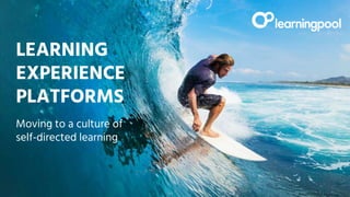 LEARNING
EXPERIENCE
PLATFORMS
Moving to a culture of
self-directed learning
 
