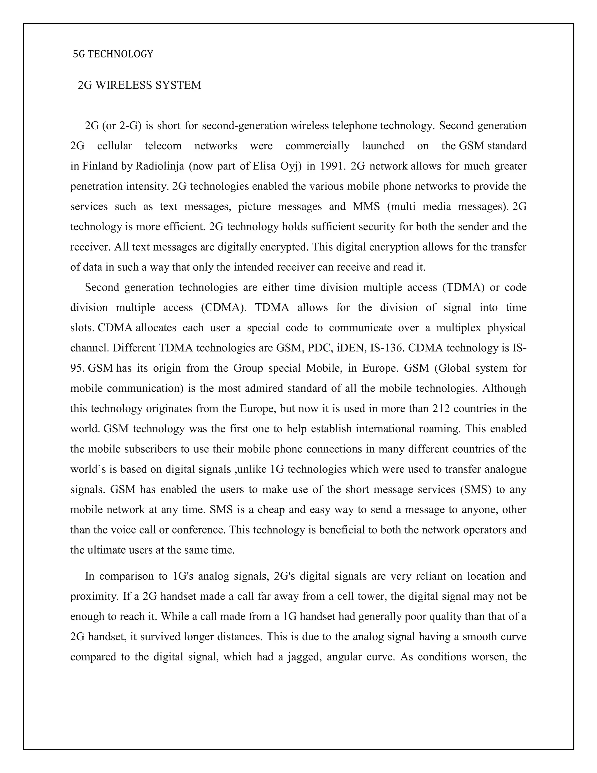 5g Technology Project Report Pdf