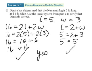 7.1 Developing Linear Systems notes