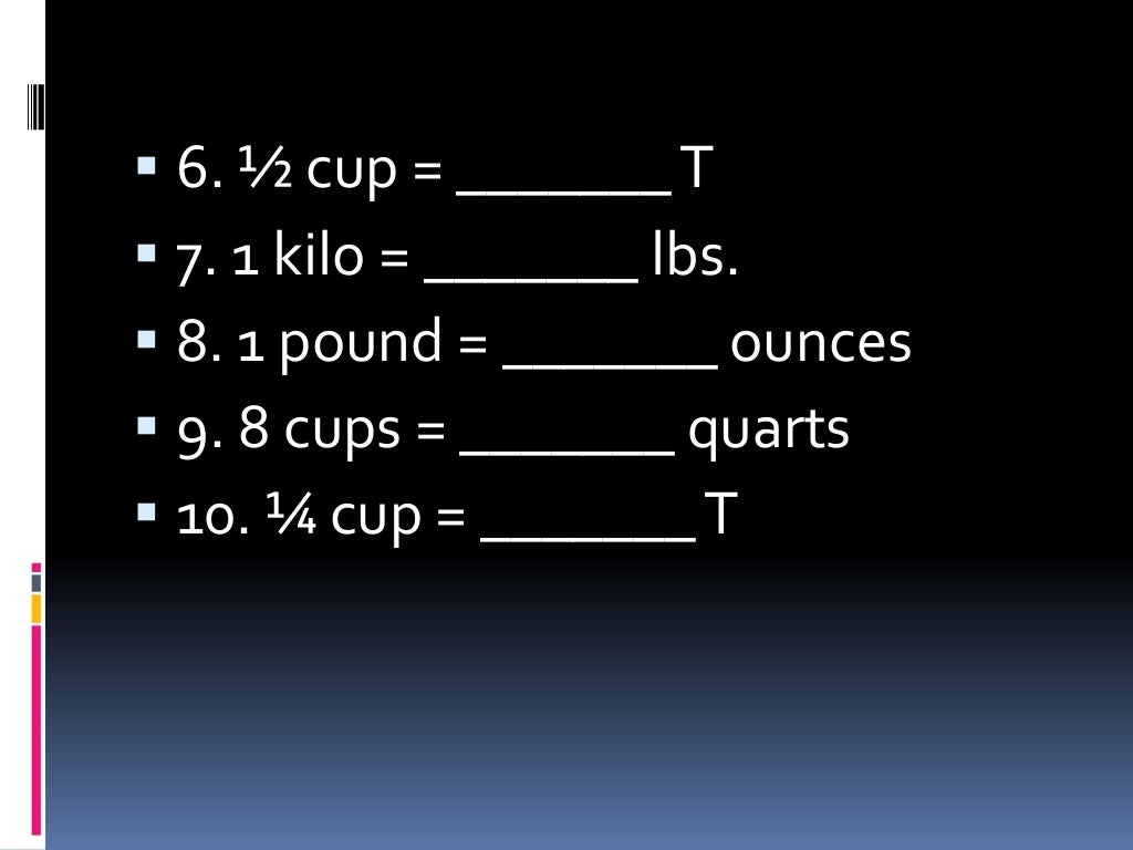 7 1 standard table of weight and measures