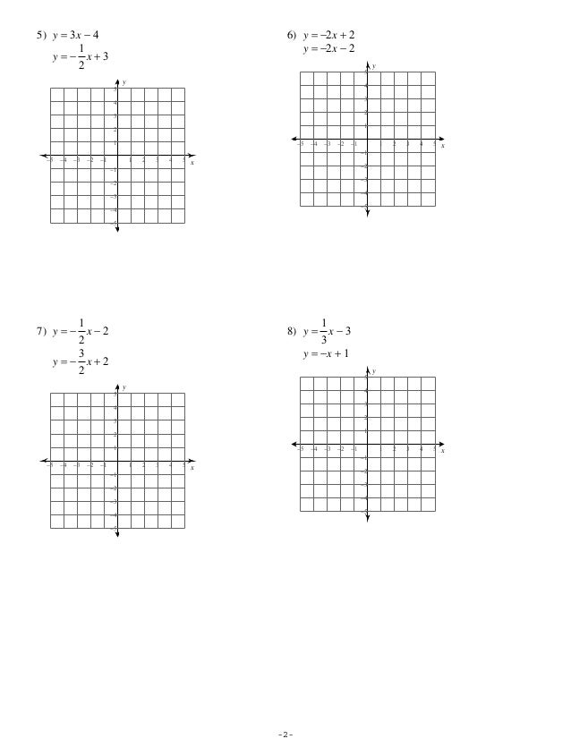 Solving Systems By Graphing Worksheet