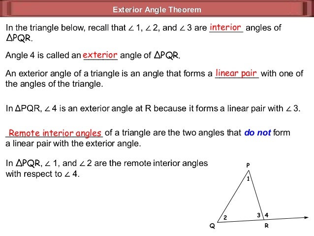 7 2 Exterior Angle Theorem