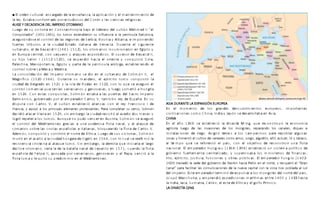 ■ E rde ra e argad de a e e
l o n cultu l: nc o l ns ña a a a a
nz , l plic ció e a e e de
n y l m nt nim i nto
a e E a a r ad r e d de r
l l y. st b confo m o po stu iosos l C o á a e a re g a
n y l s ci nci s li ios s.
A GE E A E A E MPE MA
U Y D C D NCI D L I RIO OTO NO
eg de r a e a a a e dera de Me ed e
Lu o su v icto i n C onst ntinopl b jo l li to l sultán hm II “ l
ad r r e e d er e a a a e a a a
Conquist o ” (1451-1481), los tu cos xt n i on su influ nci l p nínsul B lcánic ,
a eg r d e e r de a reg e de er a a A a a e e d
s u án os l cont ol l s ion s S bi , B osni y lb ni , im poni n o
er e r a a dad E ad a a a de e e a ra e e g e e
fu t s t ibutos l ciu - st o it li n V n ci . D u nt l si ui nt
a a e de e a d 2 a r ar e Eg
sult n to, l B y zi II (1481-151 ), los otom nos incu sion on n ipto y
e E r a e ra a e a a e e r d E e r de e a d
n u op c nt l, con s qu os y t qu s spo á icos. l suc so B y zi II,
e 2 2 e e a d a a e r e e r a
su hijo S lim I (151 -15 0), s x p n ió h ci l o i nt y conquistó S i i ,
Pa e a Me a a Eg ar e de a e a ar ga e a e e d e
l stin , sopot m i , ipto y p t l p nínsul ábi , st bl ci n o l
r re a Me a Med a
cont ol sob L c y in .
a da de er a e d e e a a de e
L consoli ción l Im p io otom no s io n l sult n to S olim án II, l
Mag 2 ra e a da e e r r a
nífico (15 0-1566). D u nt su m n to, l jé cito tu co conquistó l
dad de e grad e 2 a a de da e 22 e e a eg r e
ciu B l o n 15 1 y l isl R o s n 15 , con lo qu s s u ó l
r er a e e a e e a ge e e eg e a gr a
cont ol com ci l qu t ní n v n ci nos y nov s s, y lu o som tió Hun í
e 2 e a a e a a a a er a de a r er
n 15 6. C on st s conquist s, S olim án st b l s pu t s l S c o Im p io
Ger g er ad r e e erad r ar a re de E a a E
m ánico, ob n o po l m p o C los V, t m bién y sp ñ . n su
d a ar e e a e a a a e re ra de
isput con C los V, l sultán st bl ció li nz s con l y F ncisco I
ra a a a r e a e a e r e a e Para e ar er
F nci , y poyó los p íncip s l m n s p ot st nt s. compl t su c co, Solimán
de d a a ar e a e 2 e arg a dad re e a ed d e e
ci ió t c Vi n n 15 9, sin m b o l ciu sistió l s io os m s s y
gr re e er a r A e d e er e A r a e a eg r
lo ó p l los tu cos. unqu no pu o v nc n ust i , S olim án s s u ó
e r de Med err e gra a a a der a a a a a a a e de
l cont ol l it án o ci s un po os flot n v l, y l t qu
r ar re a a e a a e a a a ea d a a de ar
co s ios sob l s cost s sp ñol s it li n s, bloqu n o l flot C los V.
Ade r e r e de r a eg de r a
m ás, conquistó y cont oló l no t Áf ic . Lu o sus v icto i s, S olim án
r e e a a a a dad gara de ge e a e rea r a
m u ió n l s lto l ciu hún S i tz n 1566, con lo cu l s fi m ó l
re e a r a a a a a e r e arg a derr a e ar a e arg
sist nci c isti n l t qu tu co. S in m b o, l ot qu inici í l l o
de e a er a a de a a a a a a de e a e a d a a
cliv otom no, s í l l b t ll n v l L p nto n 1571, cu n o l flot
e a a de e e a ada r e e a ge e e e Pa a e a a
sp ñol F lip II, poy po v n ci nos, nov s s y l p , v nció l
a r a e red e e Med err e
flot tu c y l quitó su p om inio n l it án o.
A A A E A E PA E PEA
SI DUR NT L X NSIÓN URO
E e e de gra de de r e e r e r a e
n l m om nto los n s scub im i ntos u op os, im po t nt s
a e a d a a e de arr a a e A a
civ iliz cion s com o C hin , In i y J pón s s oll b n si .
A
CHIN
E e a 3 e e a e a d a a M g e re r a e a
n l ño 1 68 s st bl ció l in stí in , qu const uyó l conom í
agr a eg de a a e de g e re ara d a a e d e e
ícol lu o l s inv sion s los mon ol s, p n o los c n l s, iqu s
a a e de r eg A g erra a a e ara re ar a g a
inst l cion s i o. si nó ti s los c m p sinos p pobl l un s
a e e de erea e arr rg a g d a a ar a a
zon s y fom ntó l cultivo c l s como oz, so o, l o ón, ñil, zúc , té y t b co,
a e e e re re e a e e de re r r a a
l ti m po qu s fo stó l p ís, con l obj tiv o const ui un flot
a a E e erad r g 3 3 e a e e a de
n cion l. l m p o Hun -wu (1 68-1 98) st bl ció un sist m político
g er er e e e e ra ad er a a er de a a
obi no fu t m nt c nt liz o, y sup v is b los m inist ios fin nz s,
r e r a e ra a E e erad r g 2
ito, jé cito, justici , funcion s y ob s públic s. l m p o Yun -lo (140 -
2 ra ad a ede de g er de a a a Pe e e r e re er e Gra
14 4) t sl ó l s l obi no N nkín h ci kín n l no t , y cup ó l “ n
a a ara a ar a a e de a e a a a a a ada a r
C n l” p f cilit l s comunic cion s l nu v c pit l con l zon más pobl l su
de er E e e erad r er de e ar a g e de r e de a
l im p io. st m p o t m inó x puls los m on ol s l no t l p ís,
Ma r a e re d e ed e ar a e re 33 a a
ocupó nchu i , y m p n ió x p icion s m ítim s nt 1405 y 14 h st
a d a a a a ra e e e e de r a e g P r
l In i , J v , S um t , C ilán, l st Áf ic y l olfo é sico.
A A A G
L DIN STÍ QIN
 