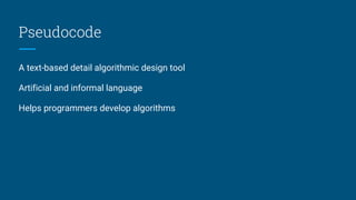 7. flowcharts and pseudocode | PPT