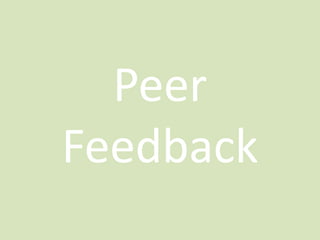Peer
Feedback
 