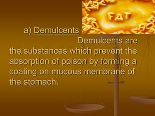 Principles of management in a case of poisoning part 2 | PPT