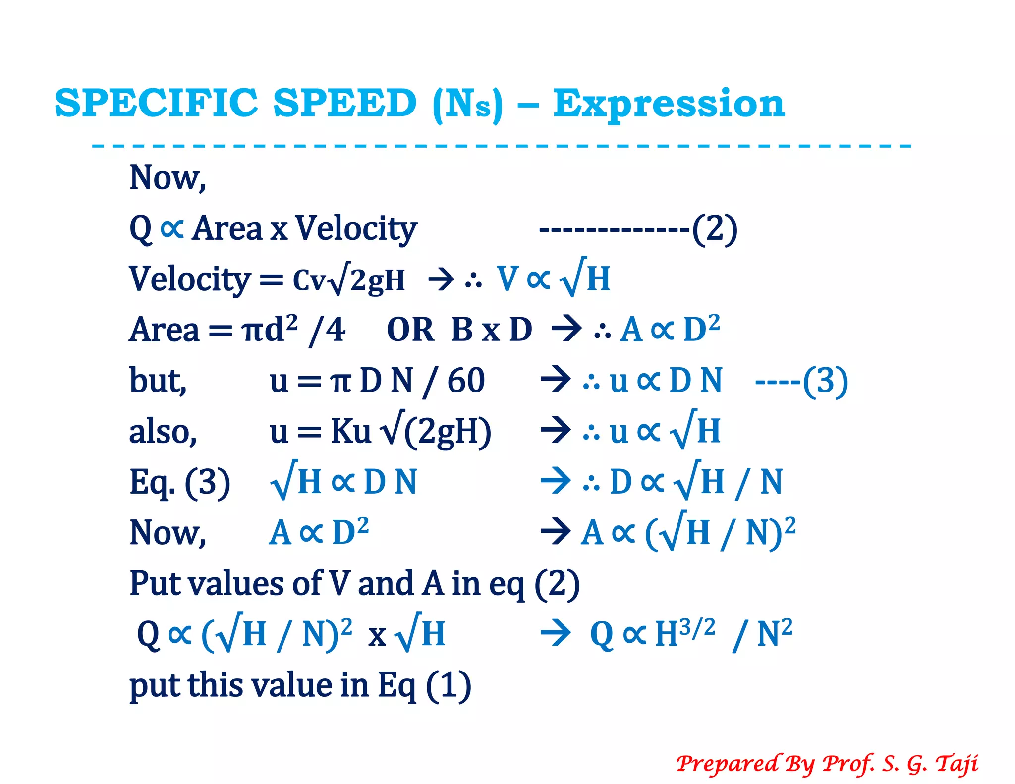 Specific Speed of Turbine | Fluid Mechanics | PDF