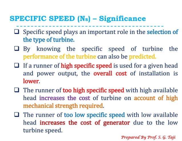 Specific Speed of Turbine | Fluid Mechanics | PDF | Physics | Science