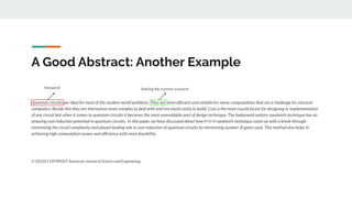 Writing a Research Paper Abstract 101 | PDF