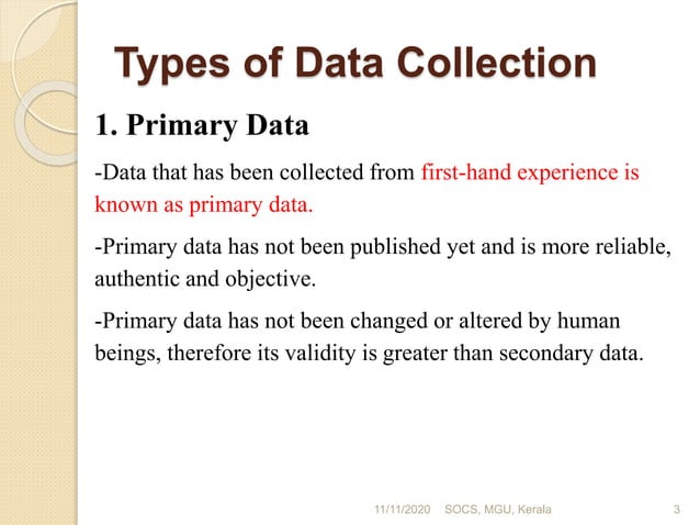 methods of collecting data | PPTX