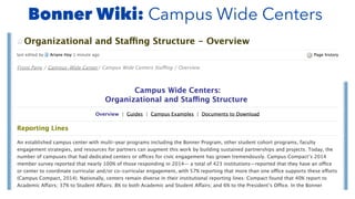 Bonner Wiki: Campus Wide Centers
 