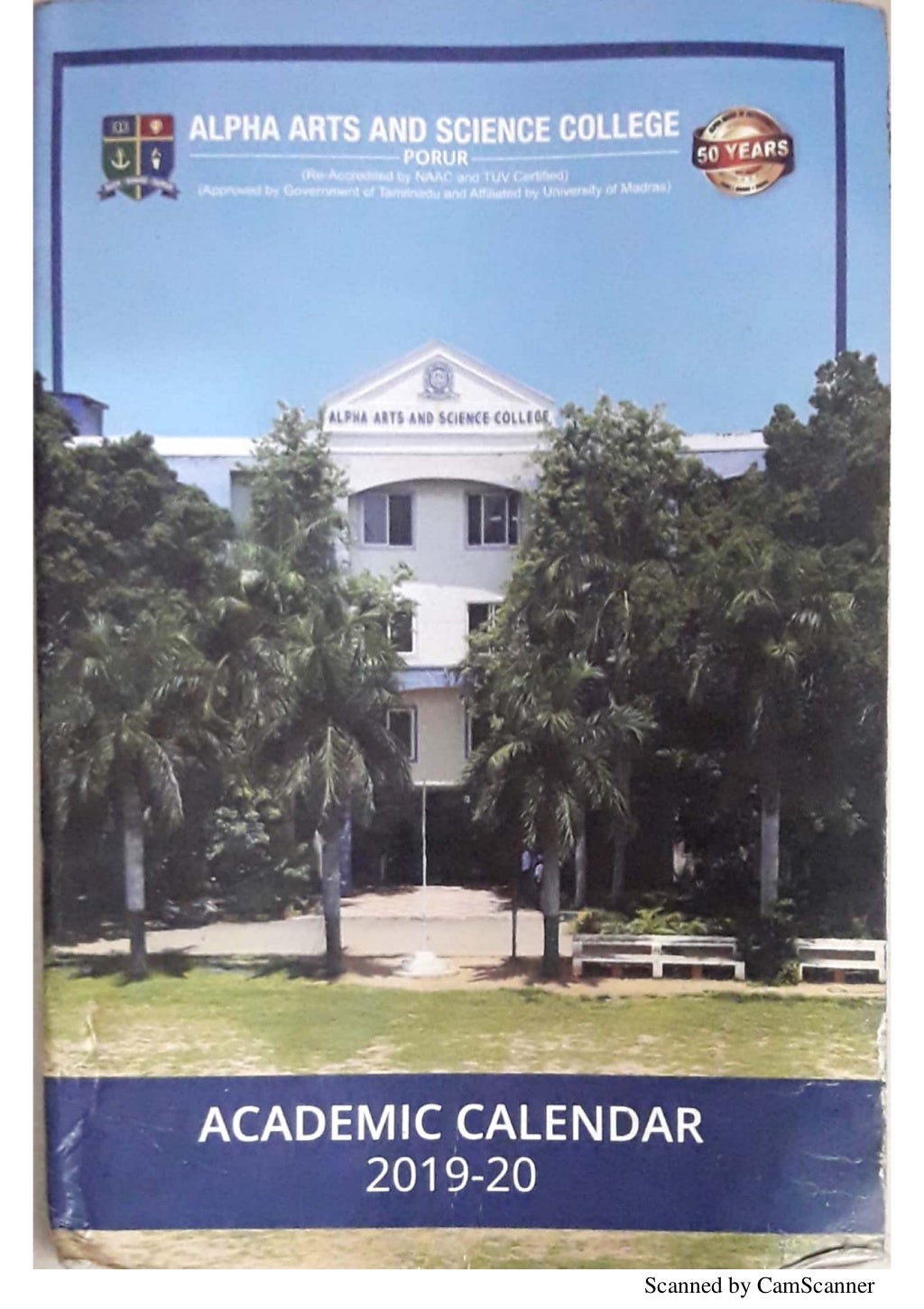College Calendar 2019 2020