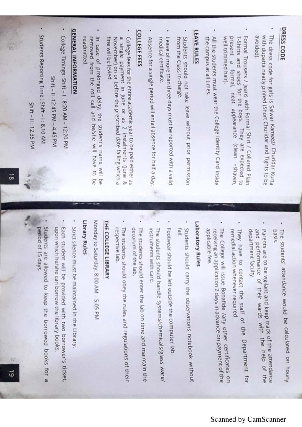 College Calendar 2019 2020