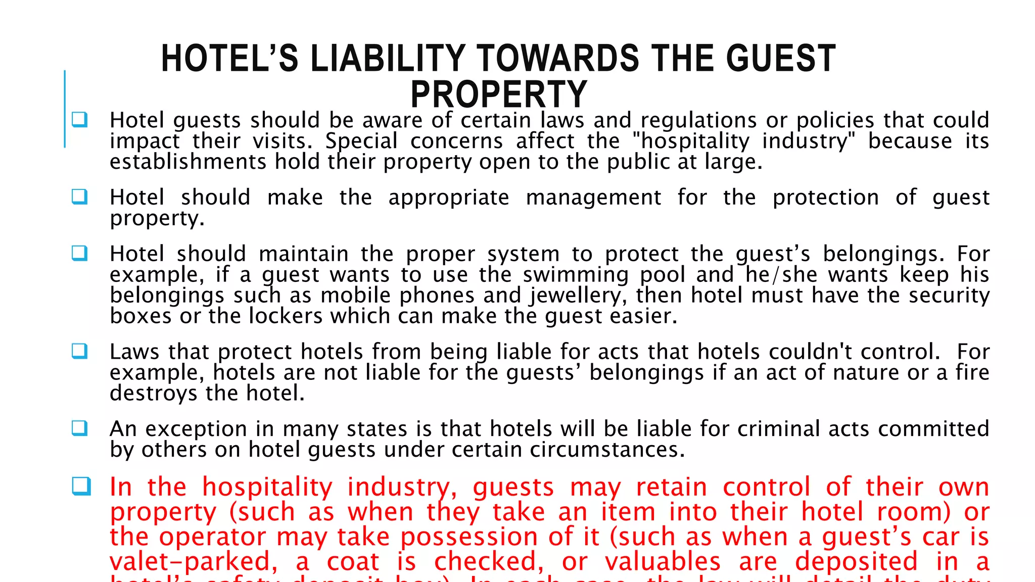 7. Hotel’s Liability towards the Guest_Unit Six.pptx