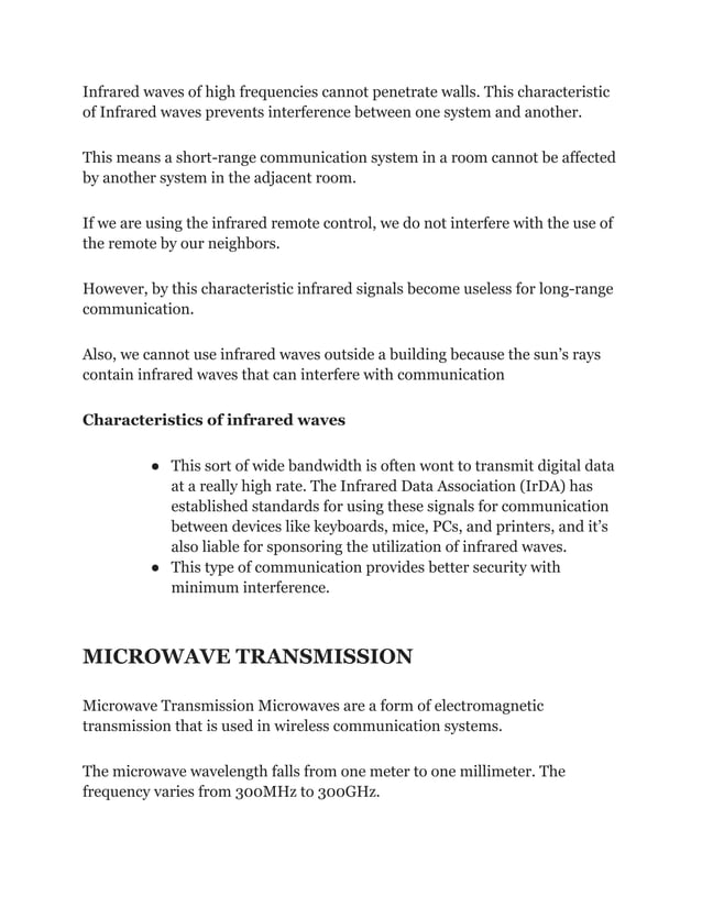 Unguided Media In Computer Network Advantages And Disadvantages 