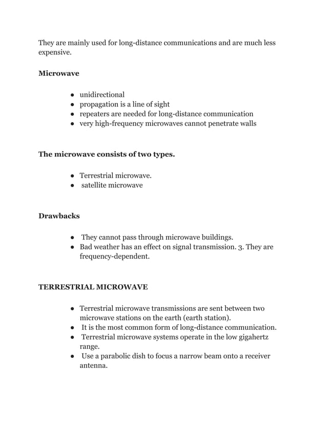 Unguided Media In Computer Network Advantages And Disadvantages 