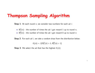 Thompson Sampling Algorithm
13
 