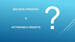 BIG DATA STRATEGY
&
ACTIONABLE INSIGHTS
 