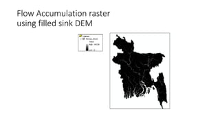Flow Accumulation raster
using filled sink DEM
 