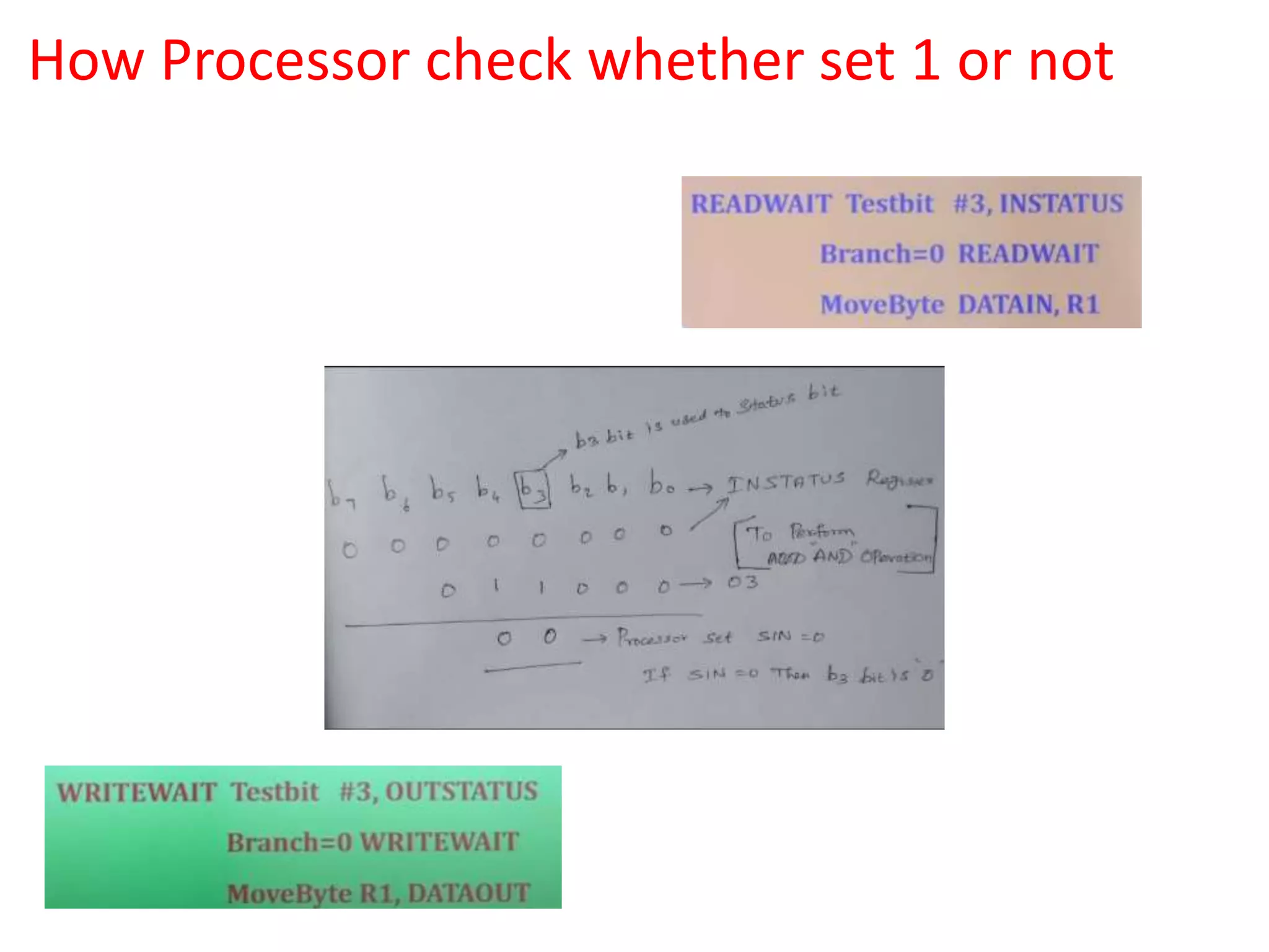 How Processor check whether set 1 or not
 