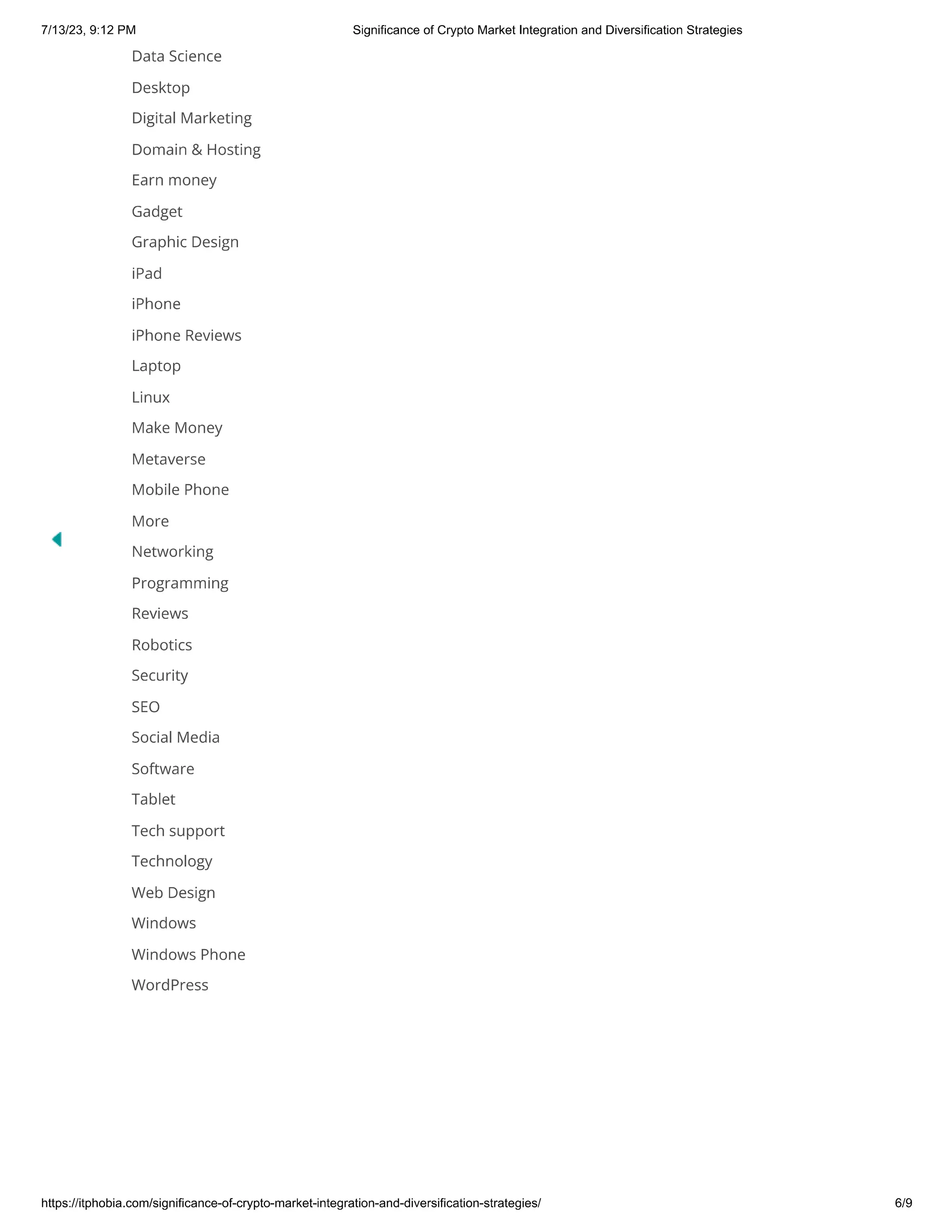 Significance of Crypto Market Integration and Diversification Strategies