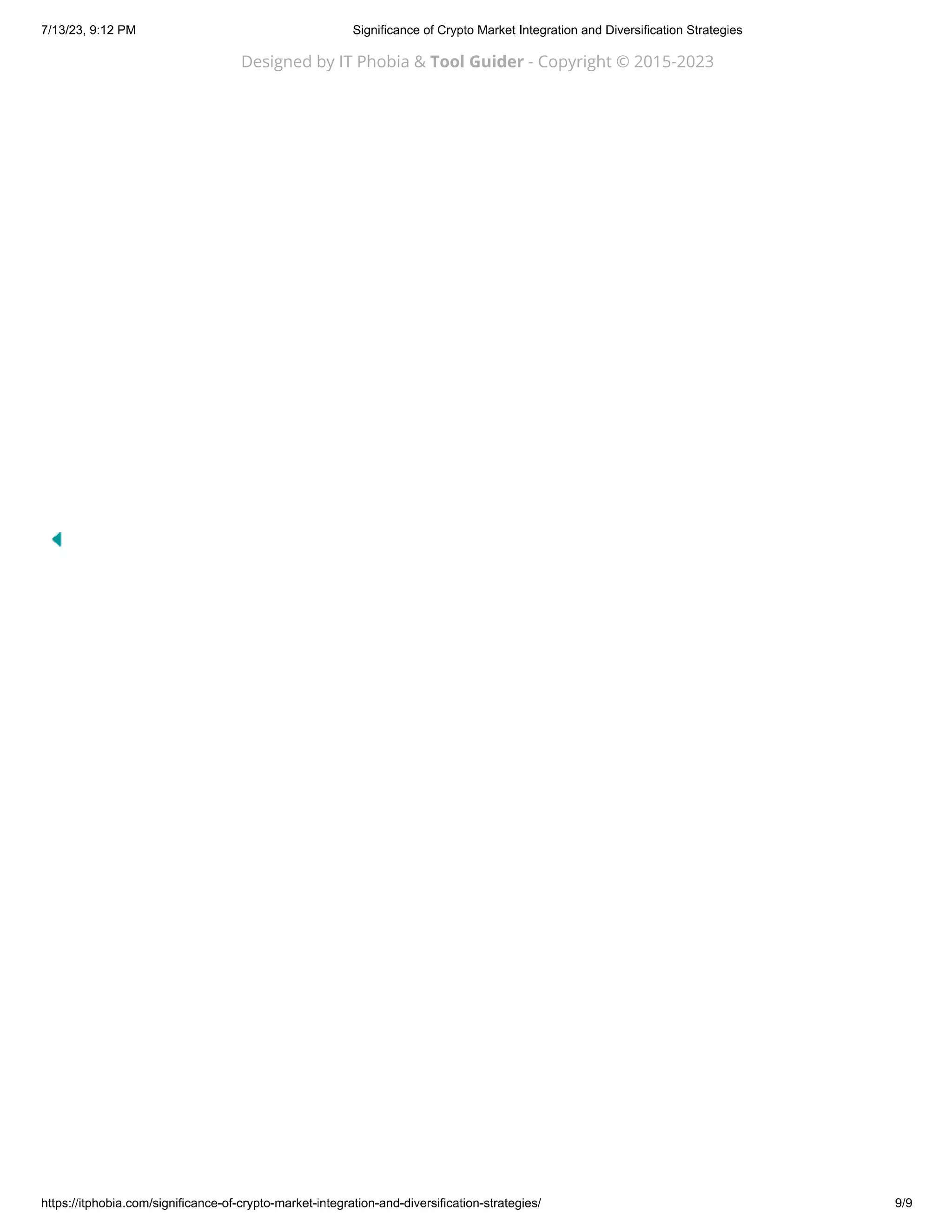 Significance of Crypto Market Integration and Diversification Strategies