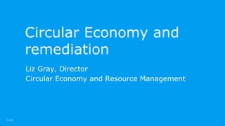 Ramboll
Ramboll
Circular Economy and
remediation
Liz Gray, Director
Circular Economy and Resource Management
1
1
 