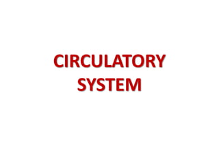 CIRCULATORY
SYSTEM
 