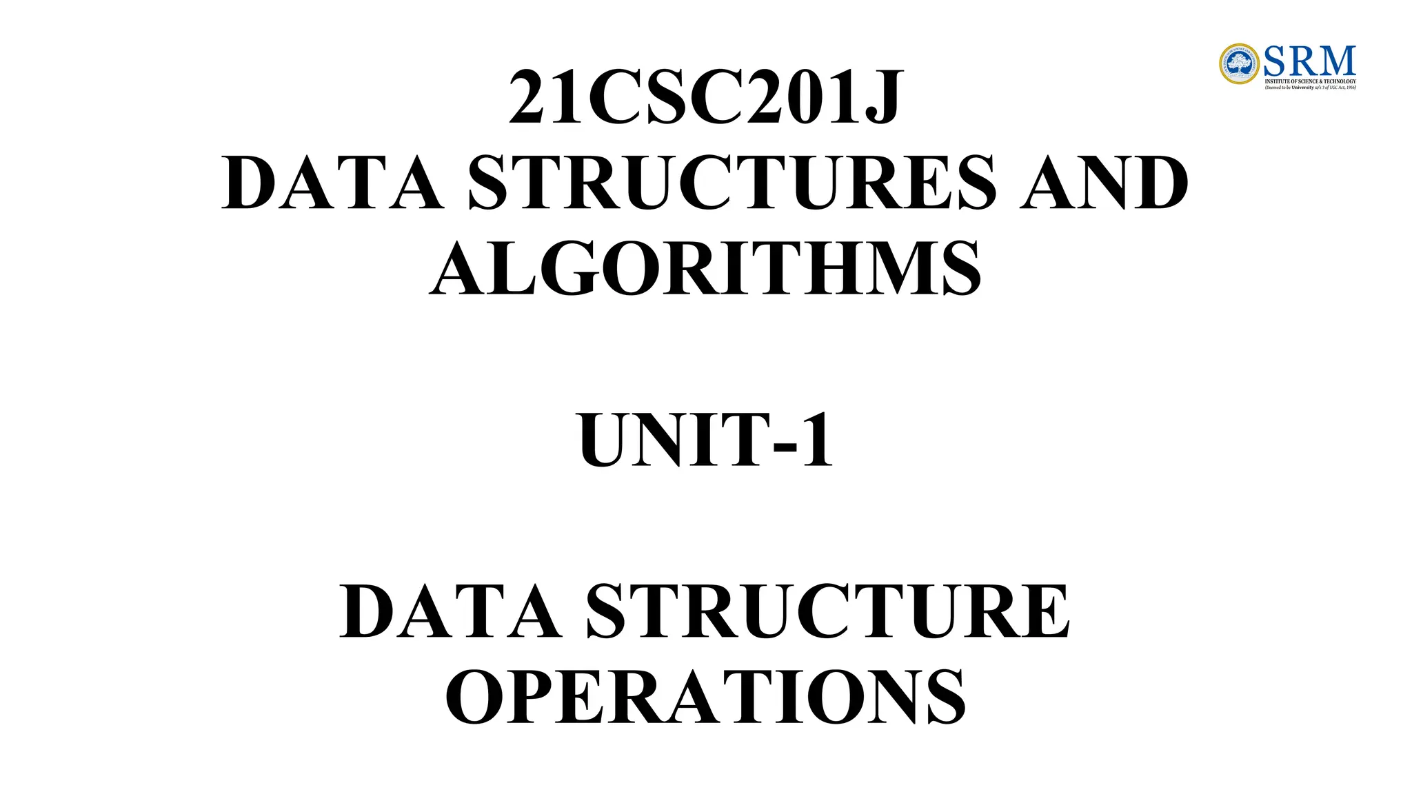 Data Structure & Algorithms - Operations | PPT