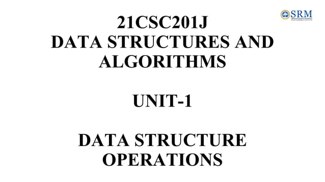 Data Structure & Algorithms - Operations | PPT