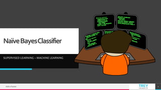TREY
research
NaïveBayesClassifier
Add a footer 1
SUPERVISED LEARNING – MACHINE LEARNING
 