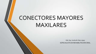 CONECTORES MAYORES
MAXILARES
Odt. Esp. Cecilia M. Díaz López
ESPECIALISTA EN REHABILITACIÓN ORAL
 