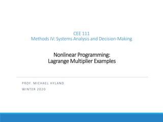 7.3_Nonlinear Programming-LagrangeExamples.pptx