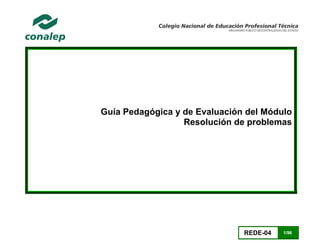REDE-04 1/96
Guía Pedagógica y de Evaluación del Módulo
Resolución de problemas
 