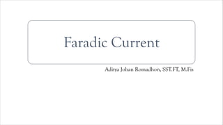 Faradic Current
Aditya Johan Romadhon, SST.FT, M.Fis
 