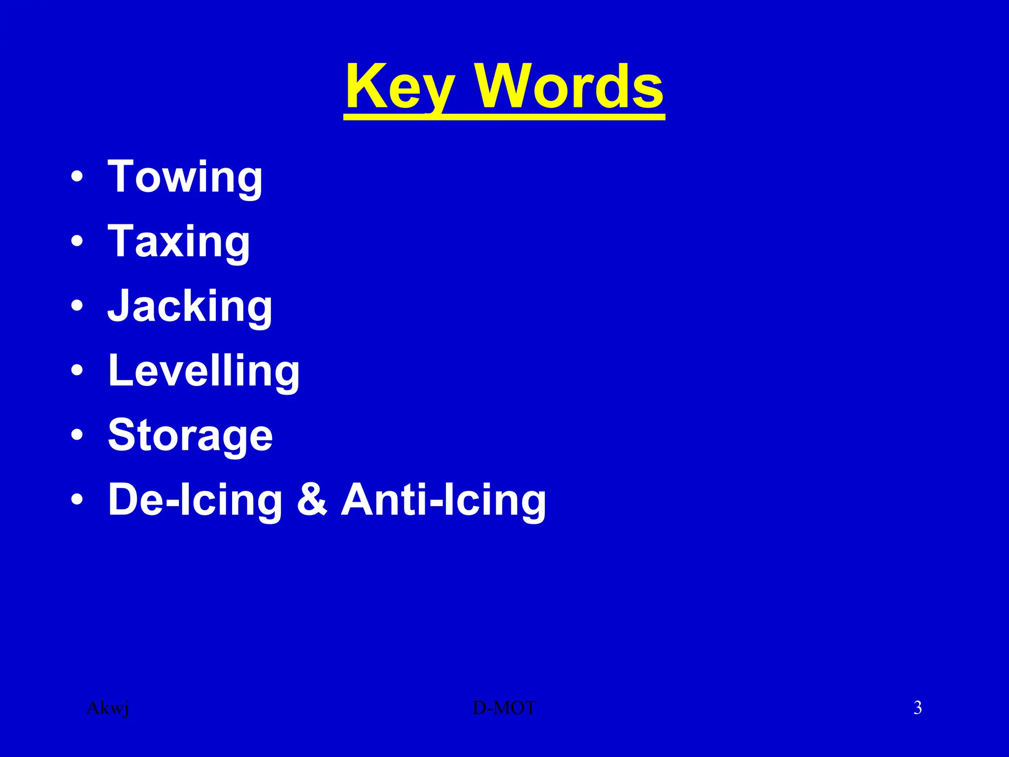EASA module 7.17 Aircraft handling and storage.ppt