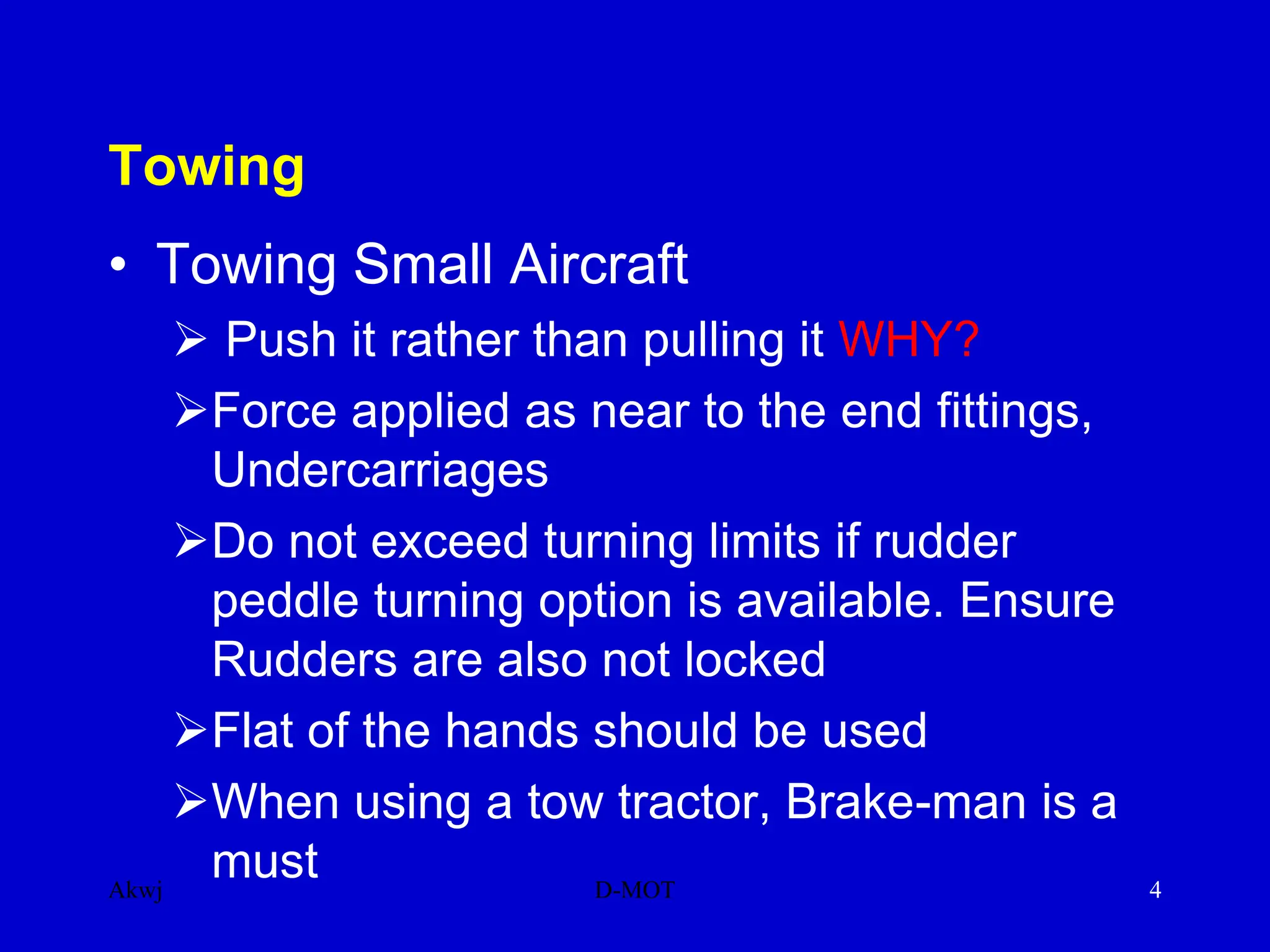 EASA module 7.17 Aircraft handling and storage.ppt