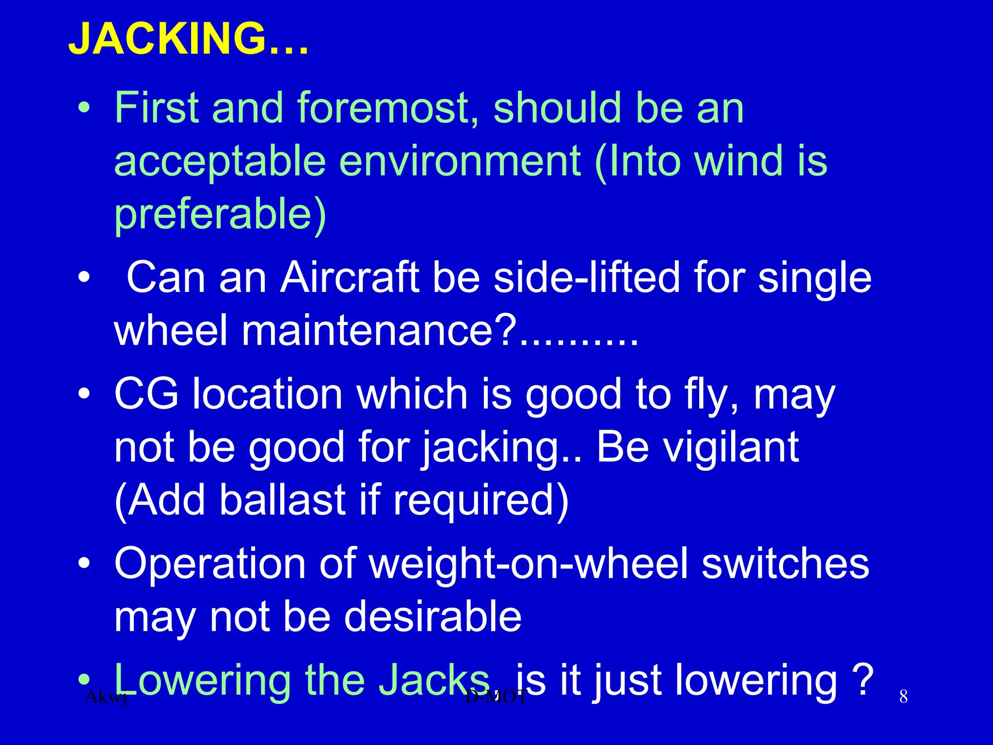 EASA module 7.17 Aircraft handling and storage.ppt