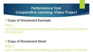 Informational Video Project Example Media and Information Languages (Part 2) Video Project -Camera ...